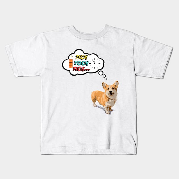 Tik Tock | Corgi Dog Kids T-Shirt by maximfox